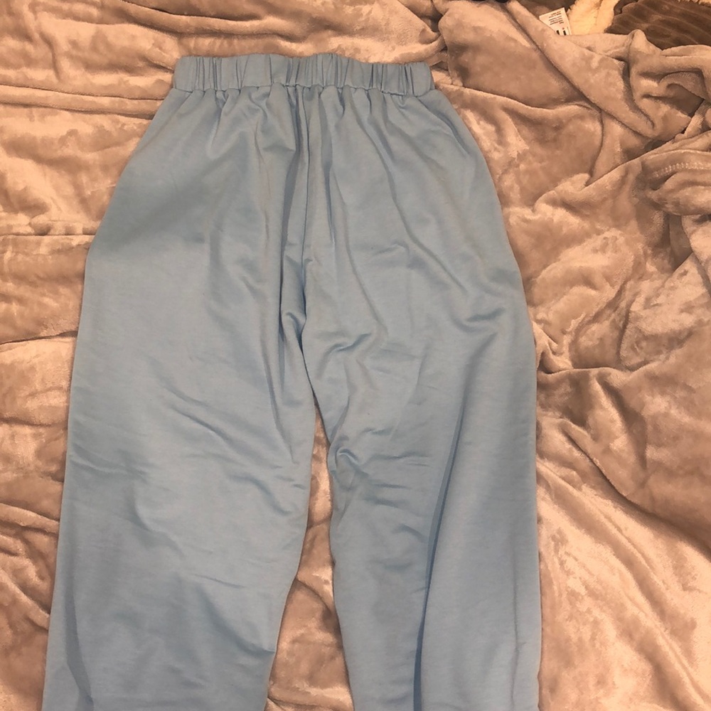 blue sweatpants